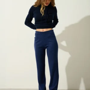 JIGME jogging bleu nuit 100% cachemire