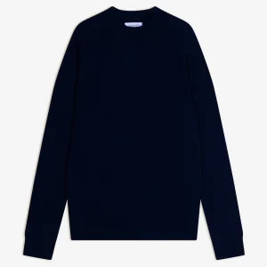 KUNDUM pull col rond navy 100% cachemire