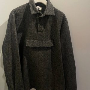 Knitsweat tricoté en laine recyclée gris