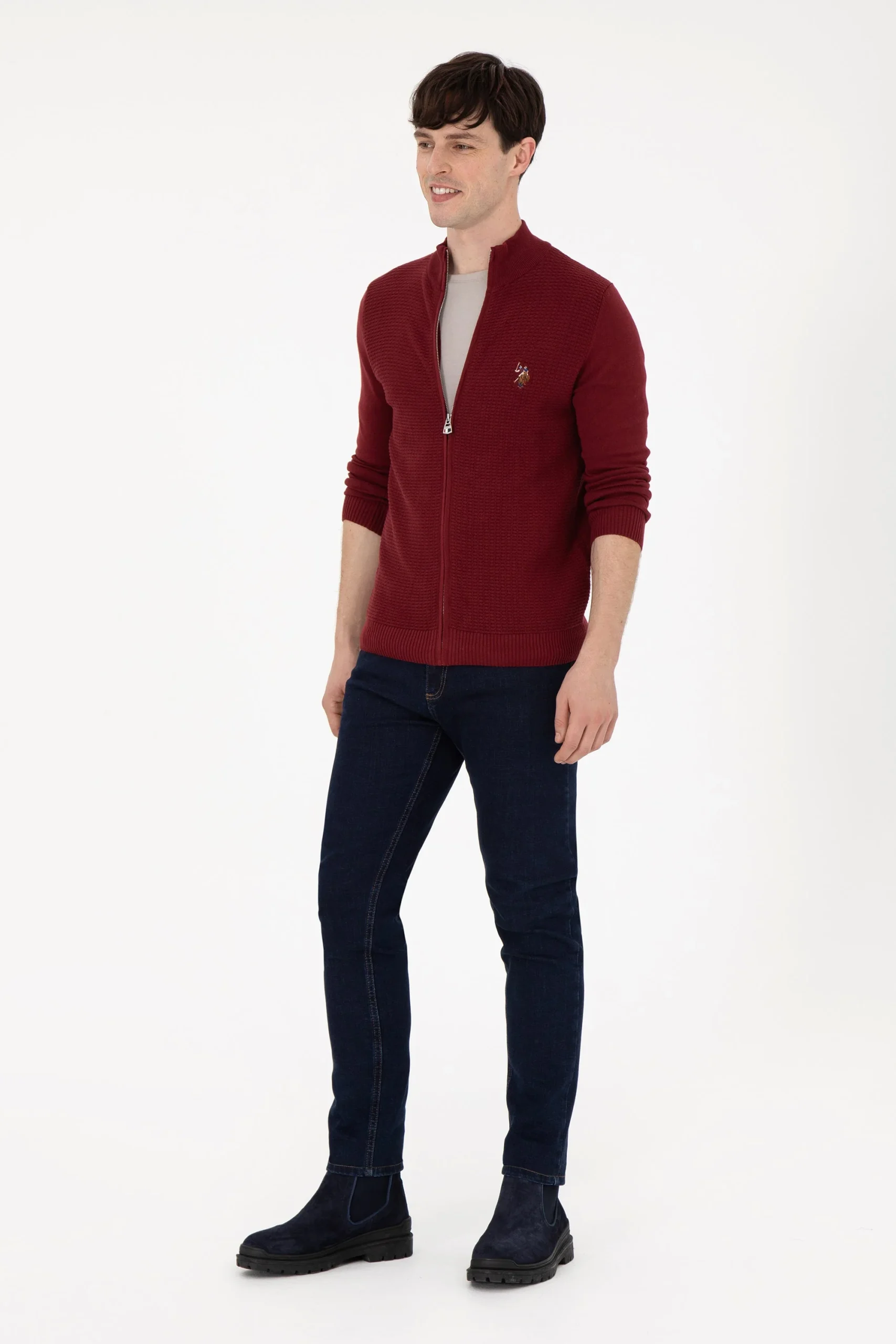 Cardigan GUNNER Burgundy – Image 2