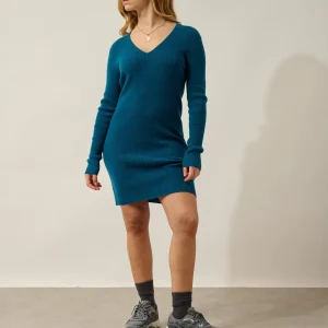 MAEN robe col v paon 100% cachemire