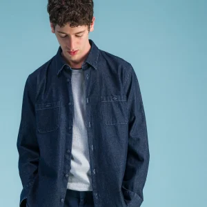 Surchemise coton stretch denim bio