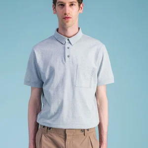 Polo en coton bio bleu ciel