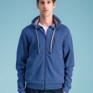 Sweat à capuche bleu ciel