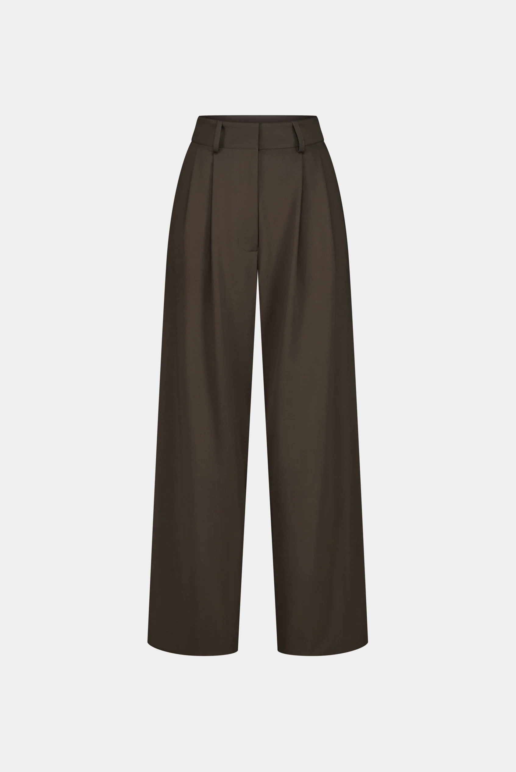 PANTALON LAINE À DOUBLE PLIS PINA