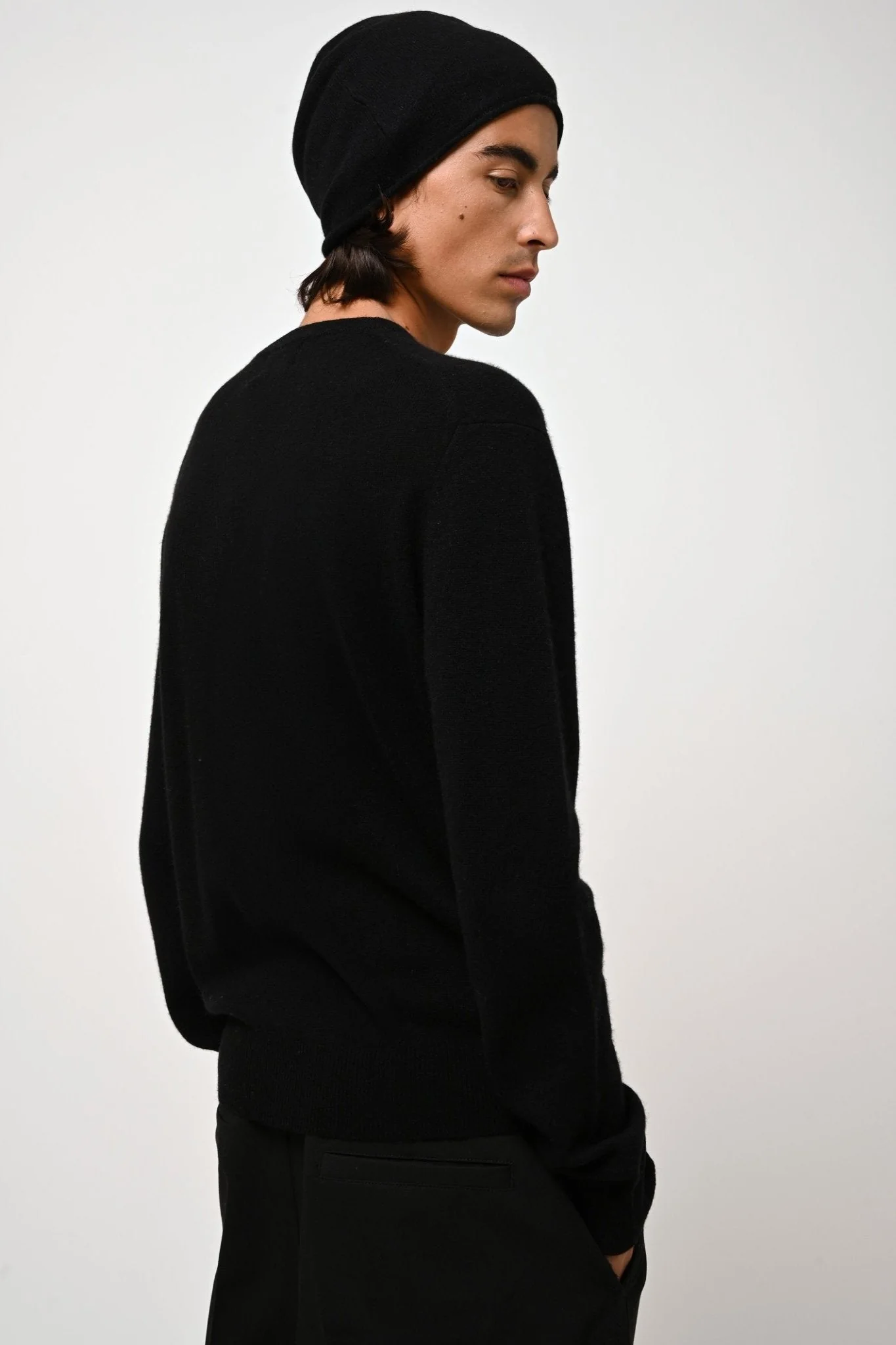 PINIER bonnet noir 100% cachemire – Image 4