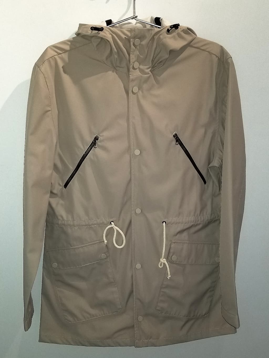 Parka longue beige