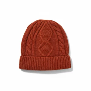 Bonnet ocre laine merinos torsadé