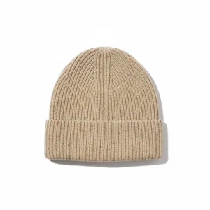 Bonnet beige pimenté laine merinos