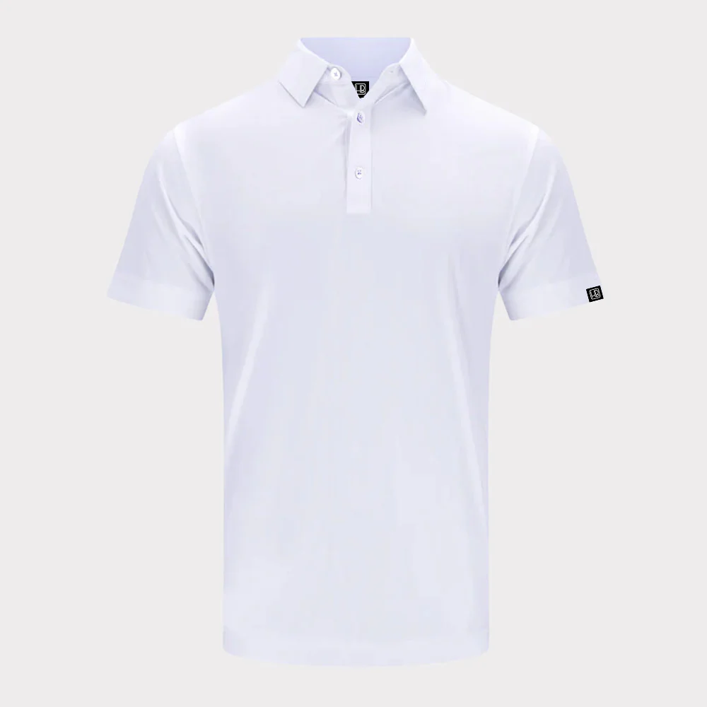 HB Fusion Polo de golf Homme Blanc – Image 3