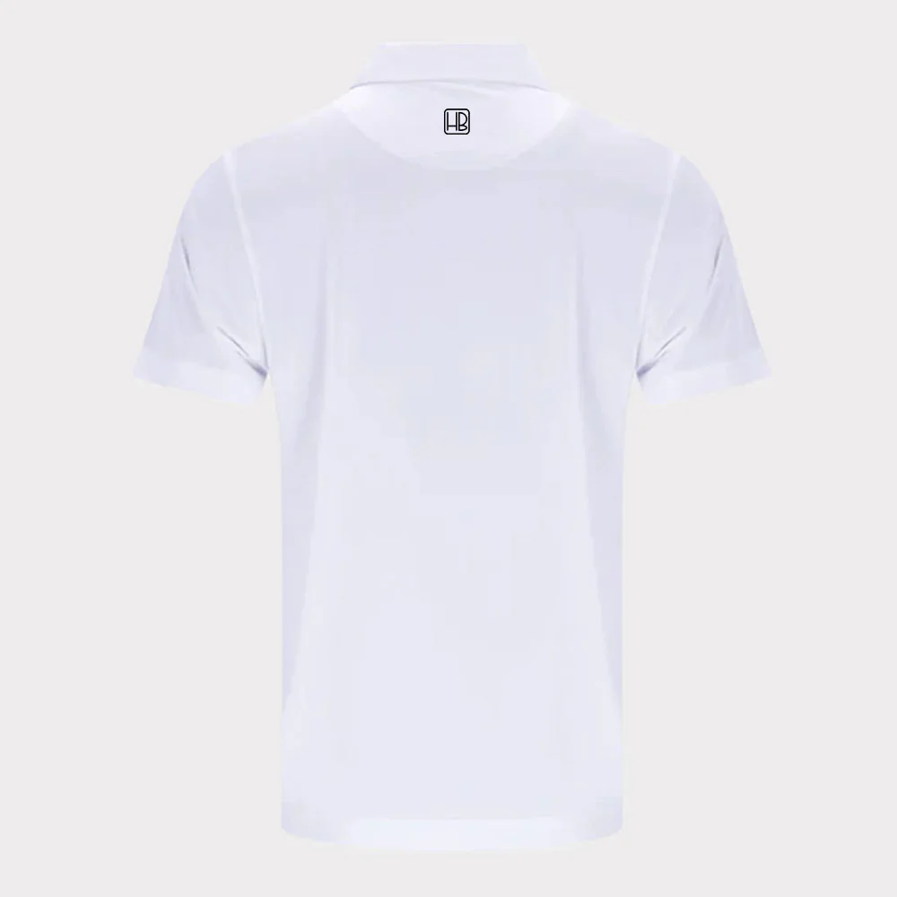 HB Fusion Polo de golf Homme Blanc – Image 4