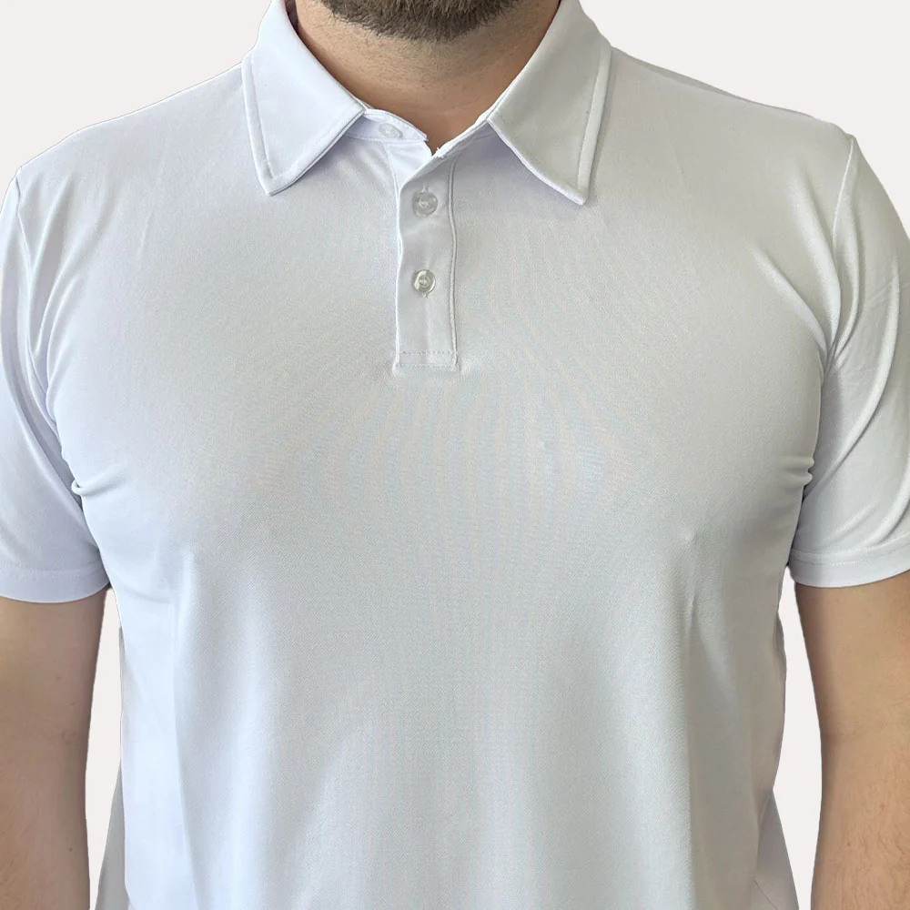 HB Fusion Polo de golf Homme Blanc