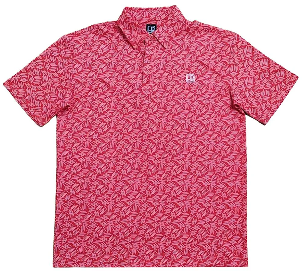 HB Fusion Polo de golf Homme Rouge – Image 6