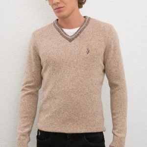 Pull Homme BURGO/FRAYA Melange Beige