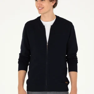 CHERY KNITTED CARDIGAN NAVY BLUE