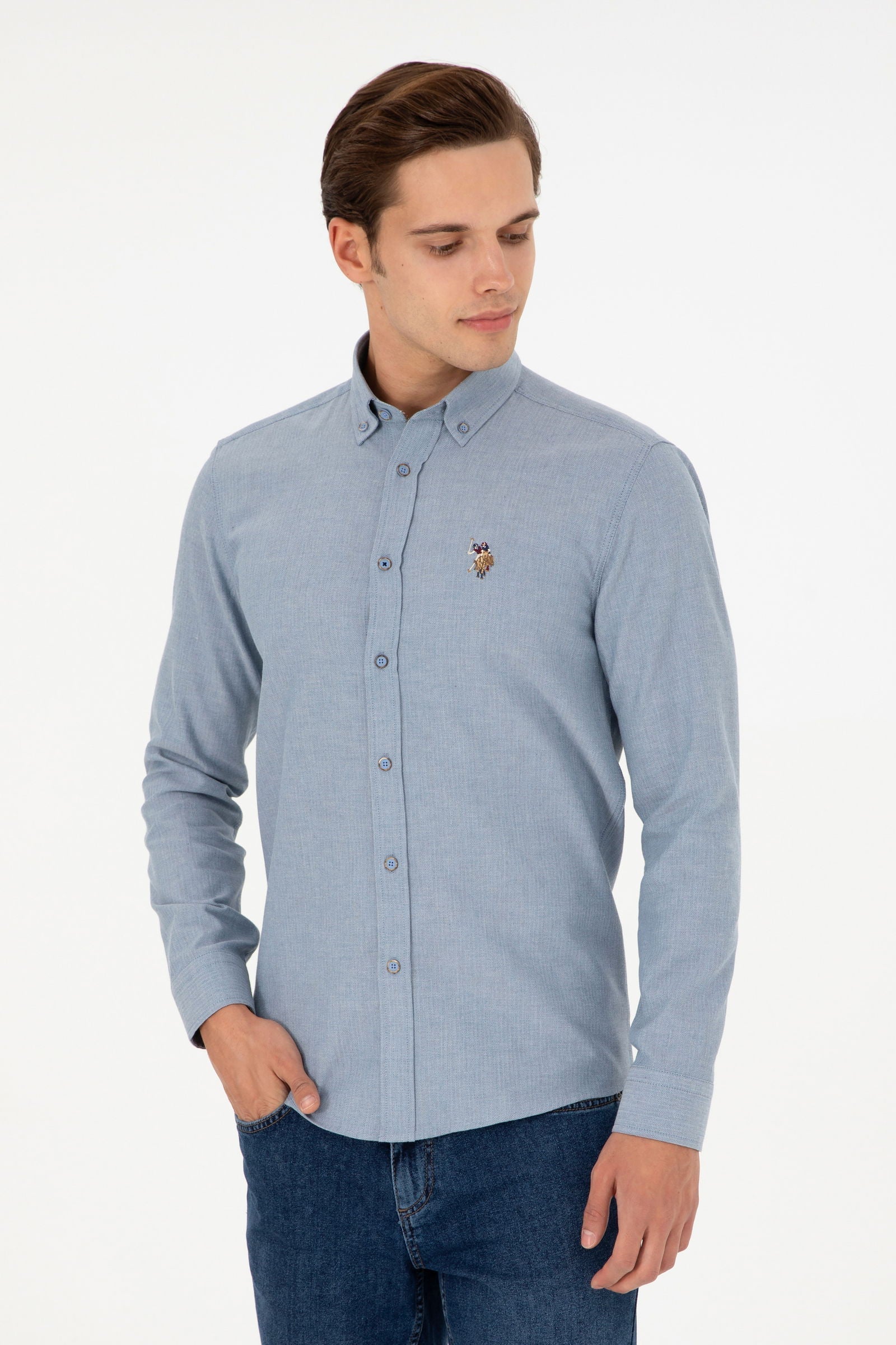 AKIS Woven Shirt BLUE DARK