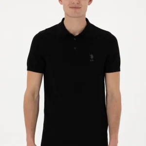 Knitted t-shirt RAHAL BLACK