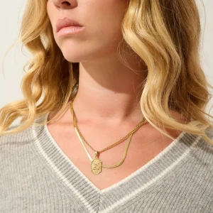 SABINE pull col v bi-color nuage chiné_ivoire 100% cachemire