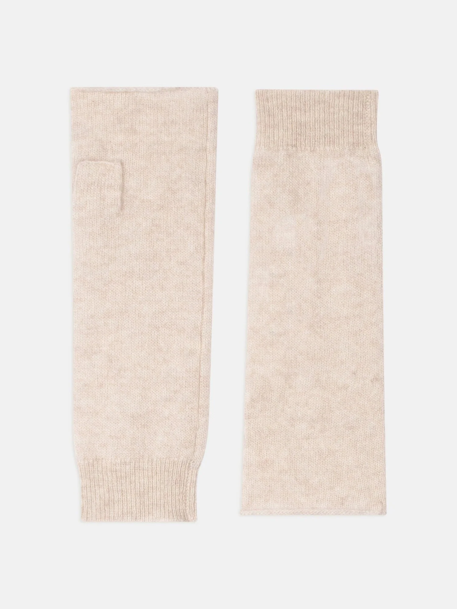 SERRE mitaines beige chiné 100% cachemire