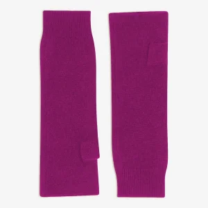 SERRE mitaines violine 100% cachemire