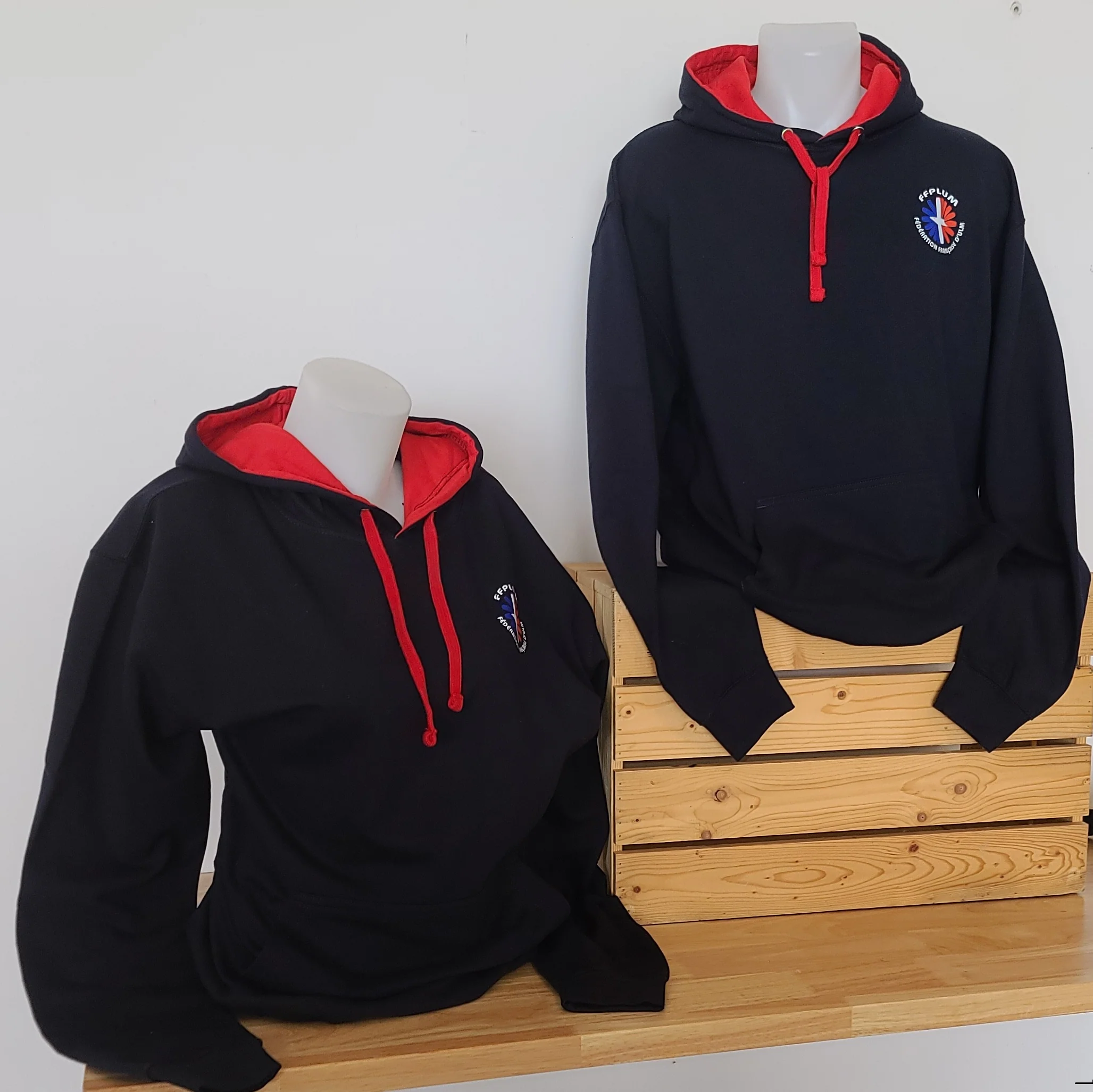 Sweat-Shirt à capuche Unisexe Bicolore – Image 2