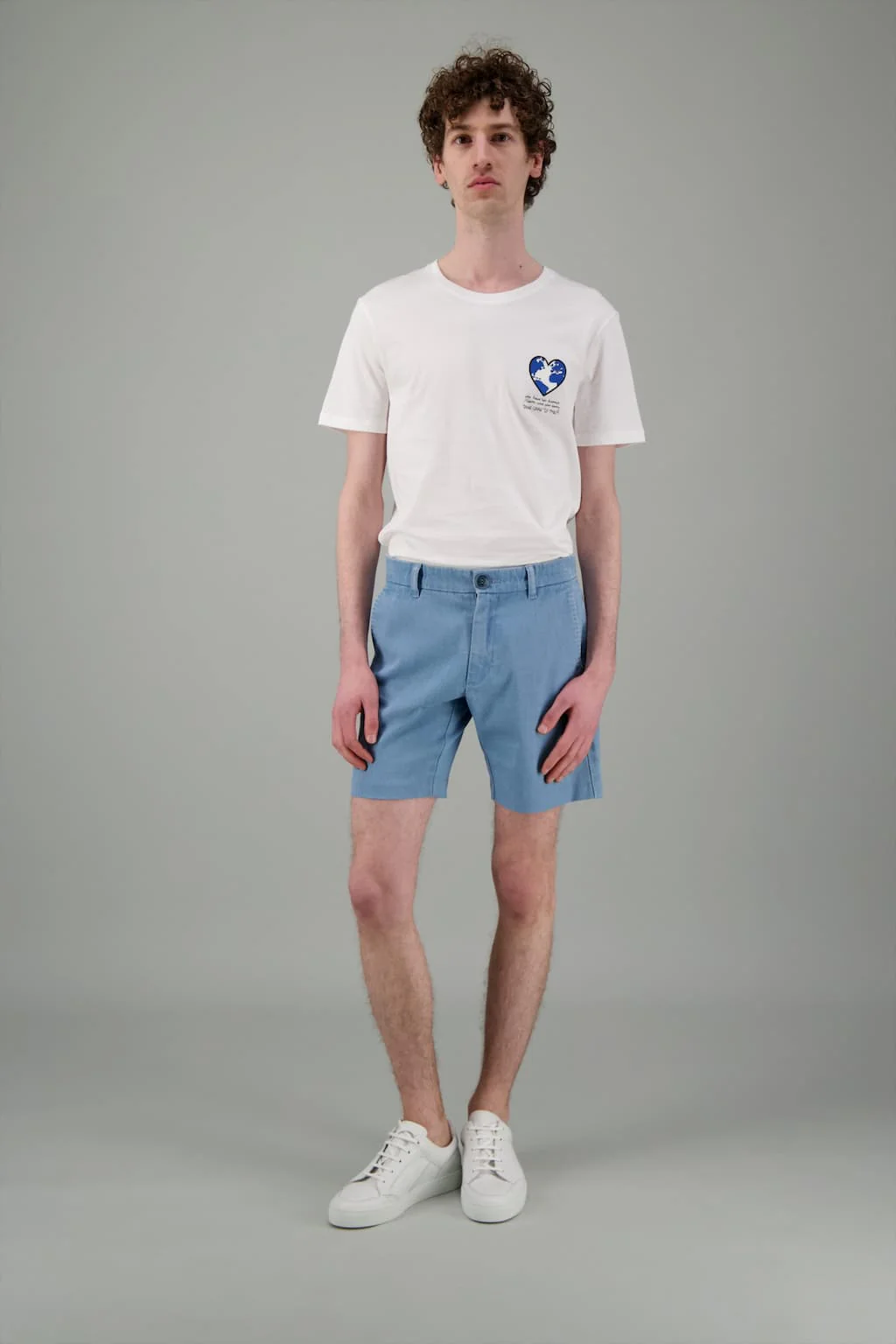 T Shirt coton bio japonais blue earth – Image 3