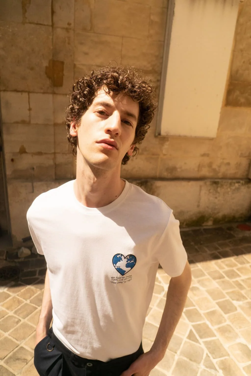 T Shirt coton bio japonais blue earth – Image 5