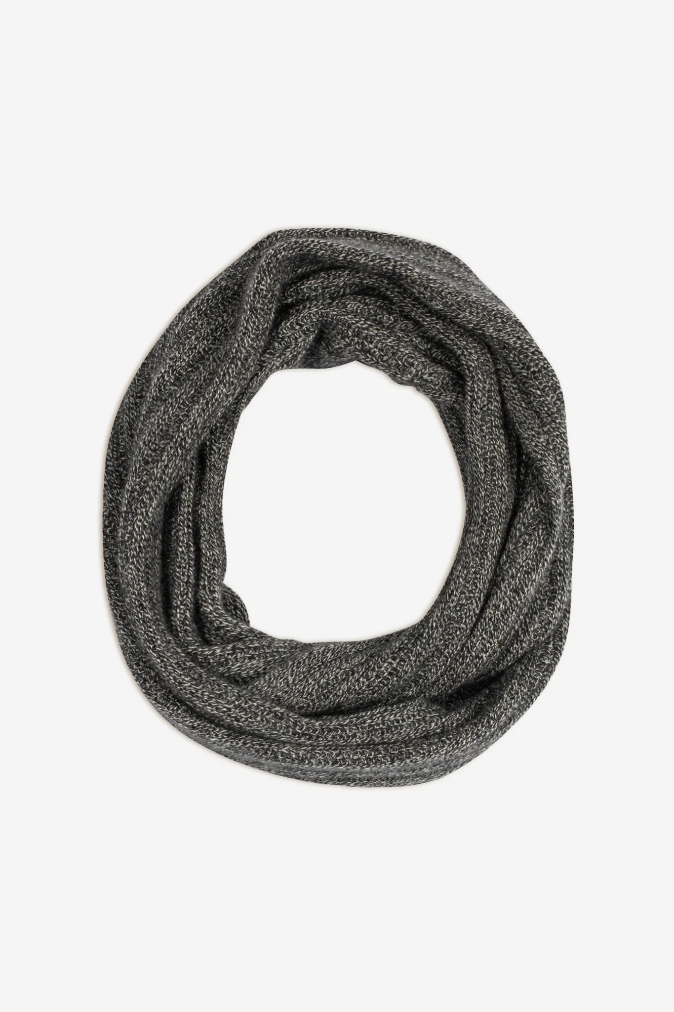 TOMMY tour de cou 4 fils noir/blanc 100% cachemire