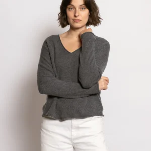 Pull Wool col v - laine et cachemire