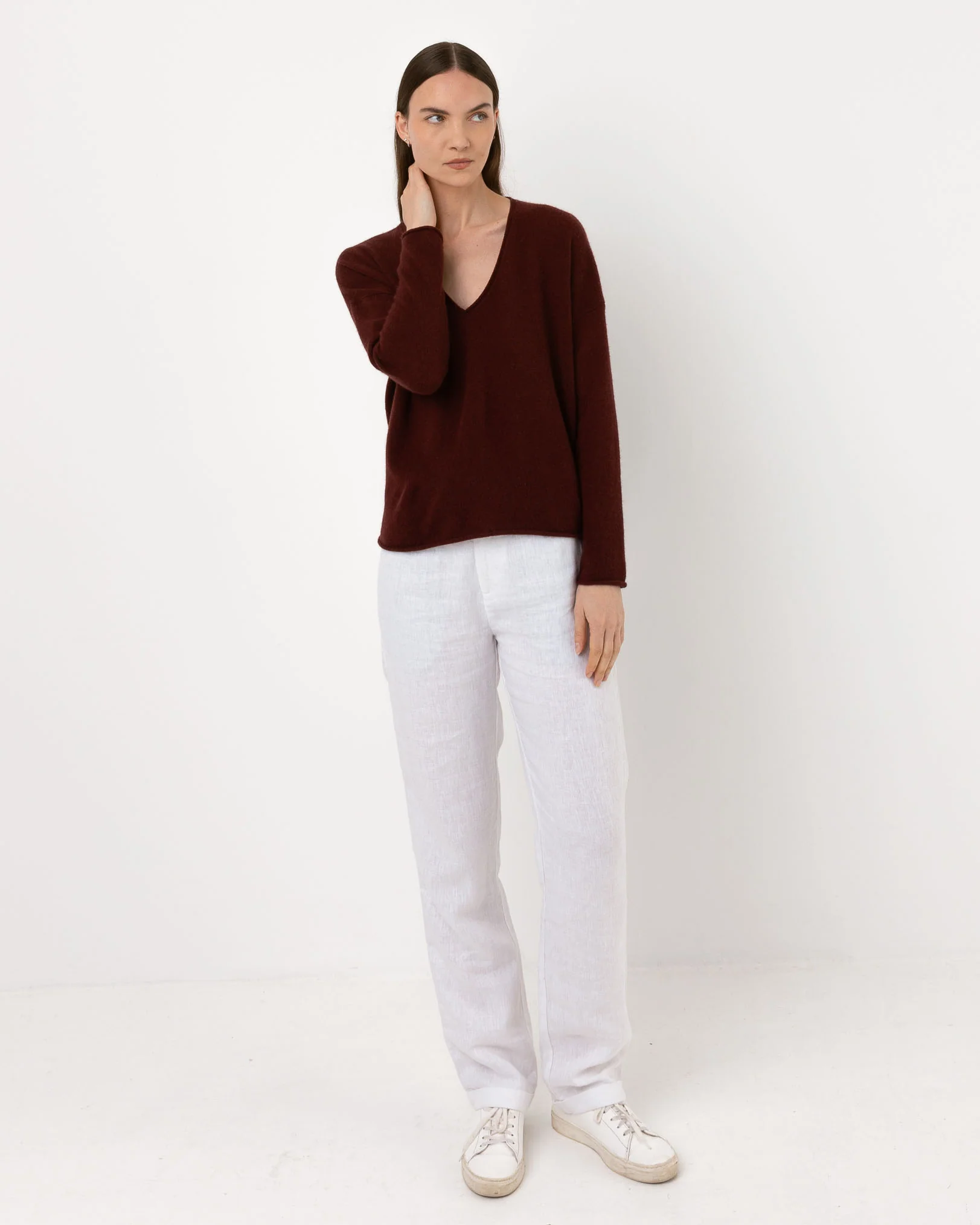 Pull Wool col v - laine et cachemire – Image 2