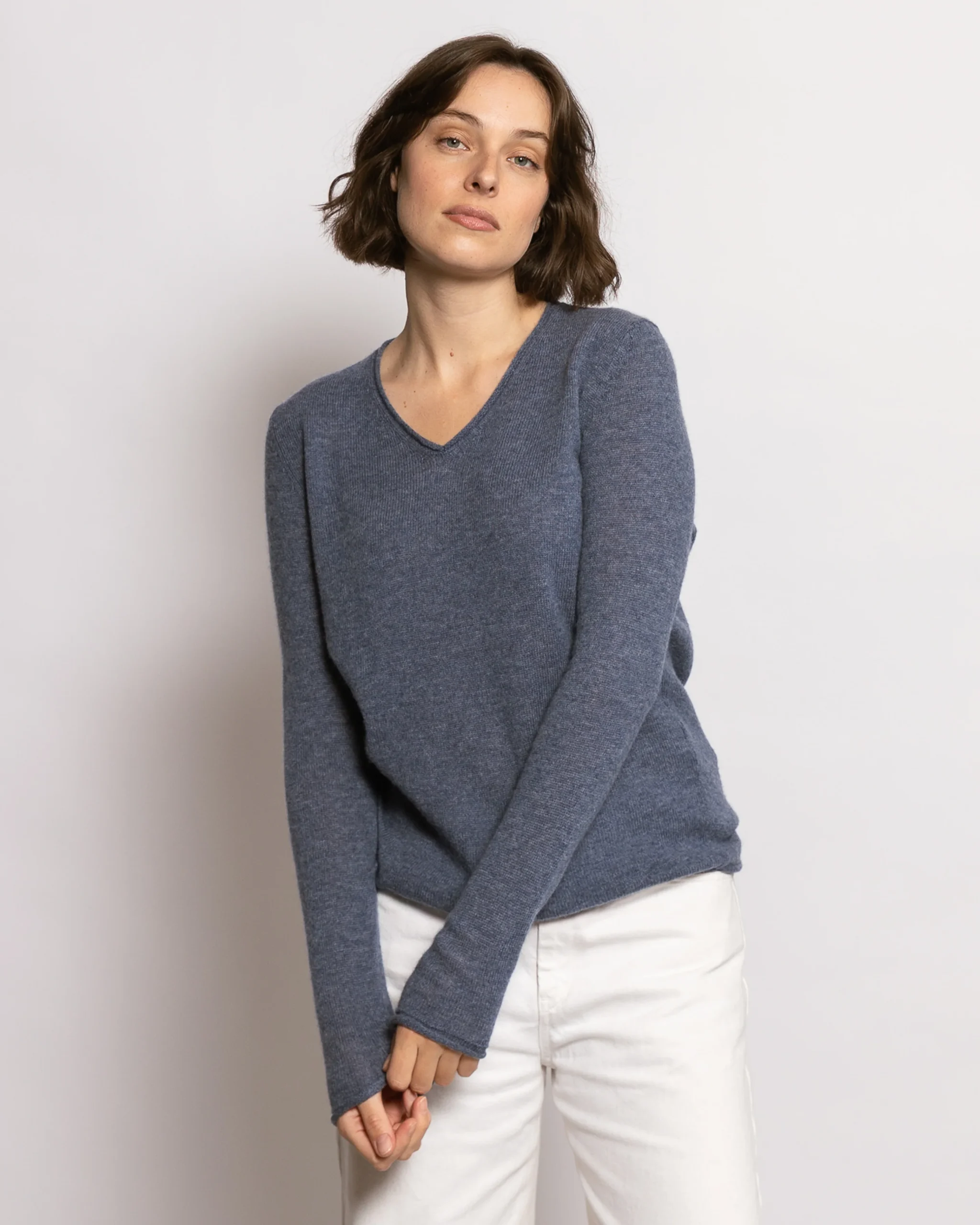 Pull Wool col v - laine et cachemire – Image 6