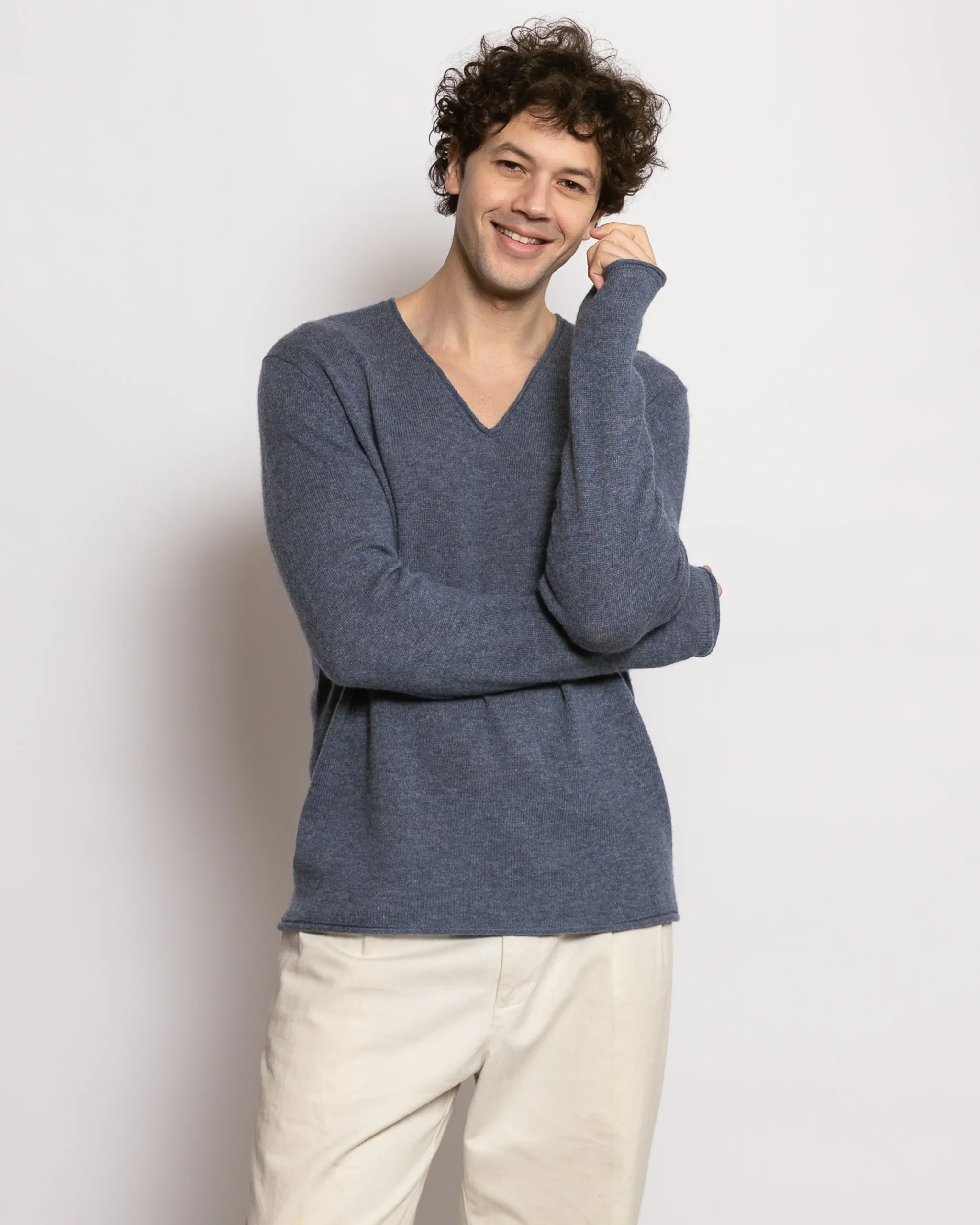 Pull Wool col v - laine et cachemire – Image 2