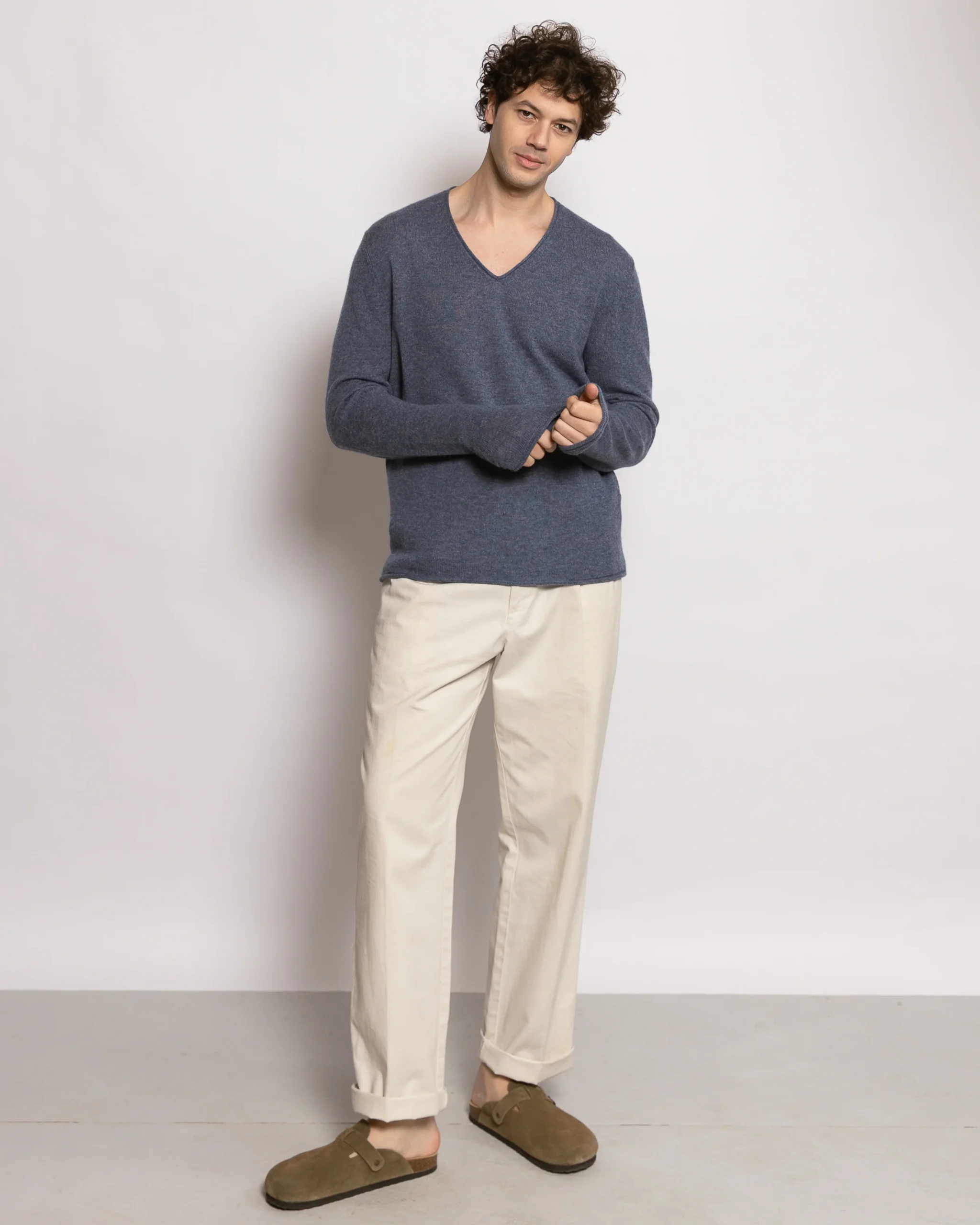 Pull Wool col v - laine et cachemire – Image 3