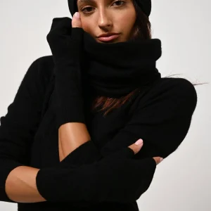 SERRE mitaines noir 100% cachemire