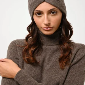 LANA bandeau 4 fils taupe chiné 100% cachemire