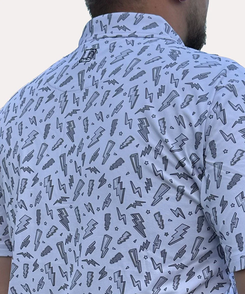 HB Fusion Polo de golf Homme Eclair Blanc – Image 3