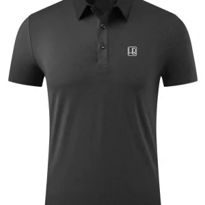 HB MotionFlex Polo de golf Homme Noir - Slim Fit