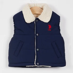 Bà‰Bà‰ / VESTE BLEU MARINE SANS MANCHES - DOUBLEFACE - USB1015-V2