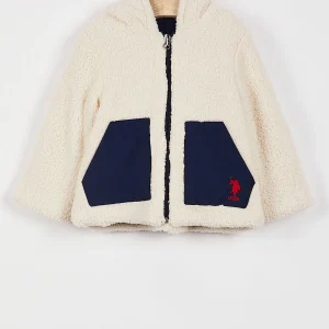 BÉBÉ / VESTE CRÈME BLEU MARINE à DEUX FACES - USB1017-V2