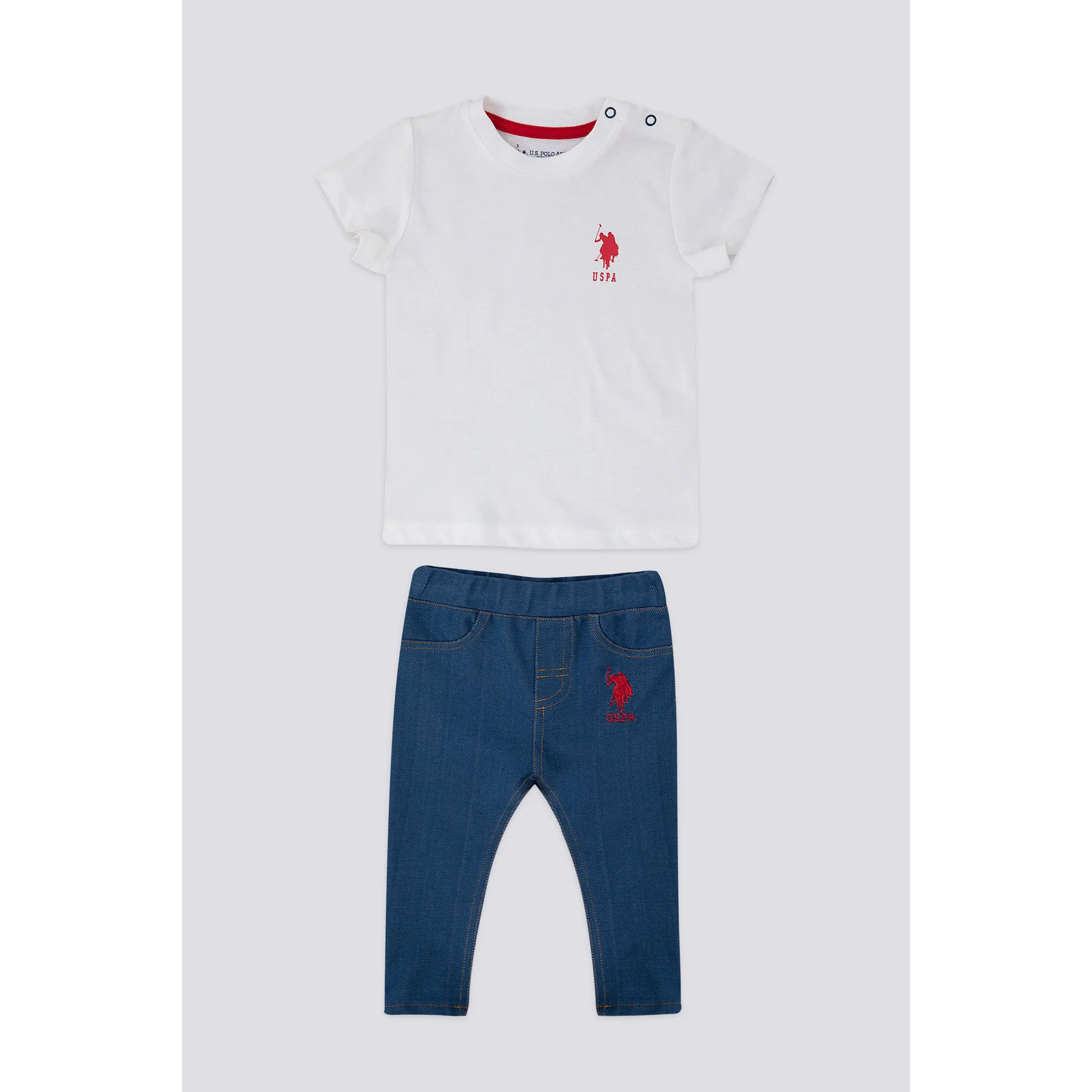 BÉBÉ / ENSEMBLE 02 PIÈCES BLANC DENIM - USB1153-V1