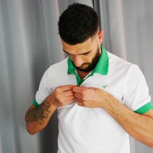 Polo Vert et Blanc